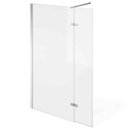 Royle Wetroom Walk in Glass Screen with Hinged Panel - 1100mm