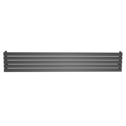 Grey Single Horizontal Flat Panel Radiator -  340x1800mm