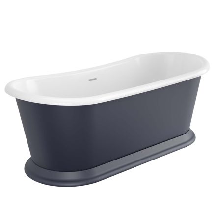 Midnight Grey Traditional Soaking Tub – 1700x750mm