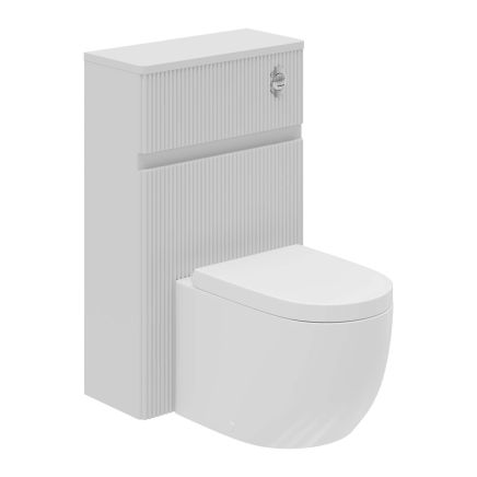Ribbed WC Unit in White