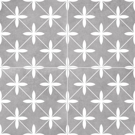 Potton Grey Pattern Ceramic Tile 450 x 450mm