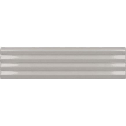 Accordion Ribbed Grey Matt Ceramic Tile - 200x50mm