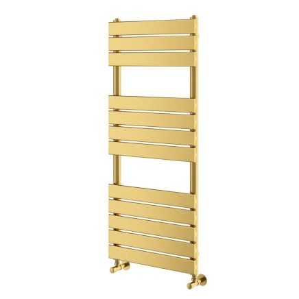 Brushed Gold Heated Towel Rail – 1200x500mm
