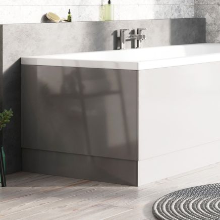 Light Grey Gloss End Bath Panel – 800mm