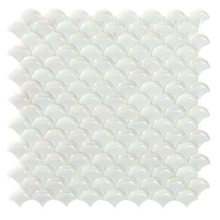 Turbot White Gloss Mosaic - 317x324mm