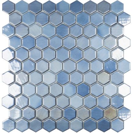 Lyra Hexagon Dark Blue Mosaic - 307x317mm