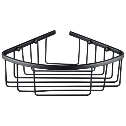 Black Single Corner Shower Basket