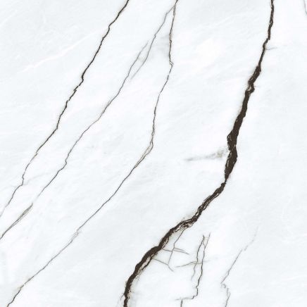 Marquis White Marble Gloss Porcelain Tile - 1200x1200mm