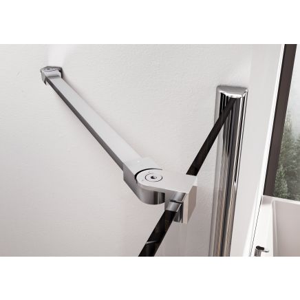 Oxford Angled Chrome Support Bar - Fits 880, 980 & 1180mm Screens