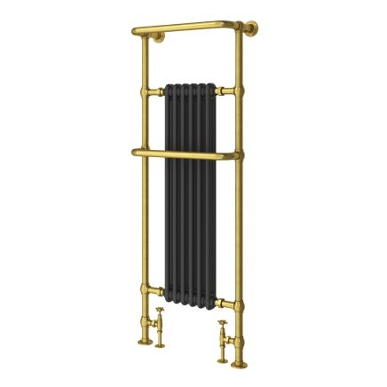 Black & Gold Heated Towel Rail - 1500x583mm