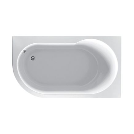 Compact Right Hand Reinforced Acrylic Shower Bath – 1550 x 900mm
