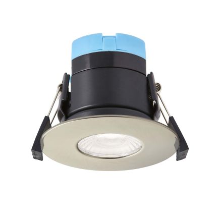 Houston 8w Fixed LED Colour Switch Downlight - Brushed Nickel
