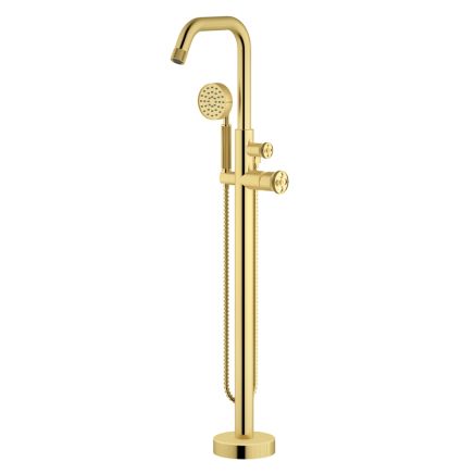 Brushed Gold Freestanding Bath Shower Mixer Tap