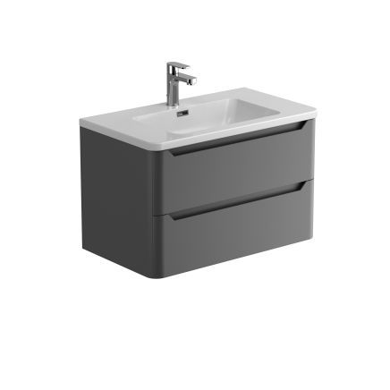 Wall Hung 800mm Vanity Unit in Charcoal