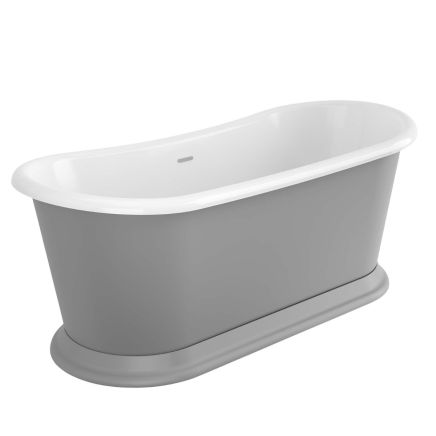 Light Grey Traditional Soaking Tub – 1700x750mm
