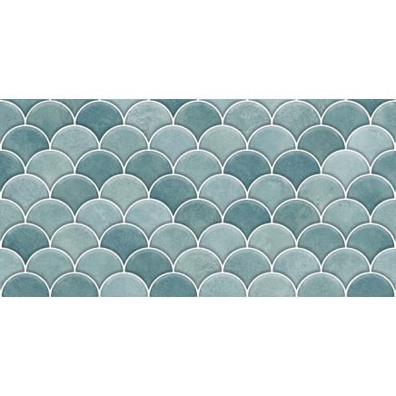 Atlantis Turquoise Gloss Décor Ceramic Tile – 600x300mm