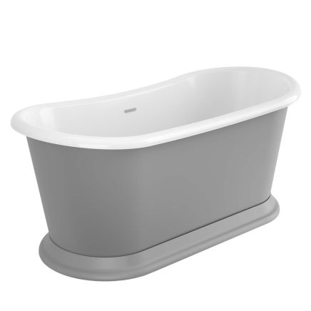 Light Grey Traditional Soaking Tub – 1580x750mm