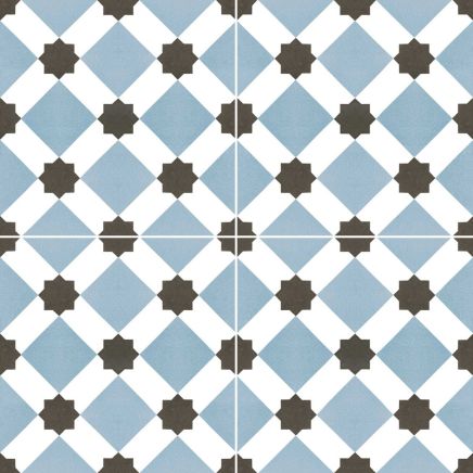 Sandhurst Blue Star Ceramic Tile 450x450mm