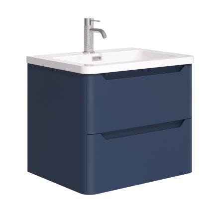 Wall Hung 600mm Vanity Unit in Royal Blue