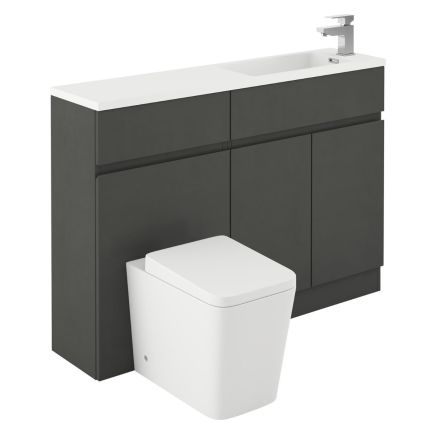 1200mm Vanity & WC Unit in Charcoal