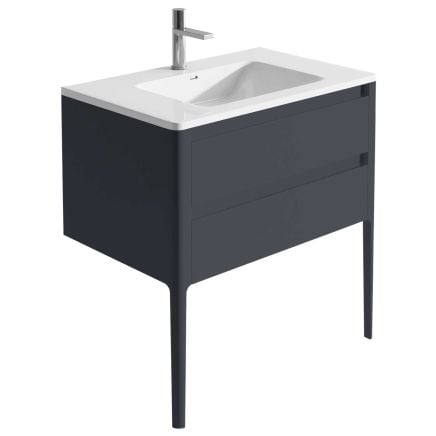 800mm Vanity Unit with Integrated Basin in Slate Grey