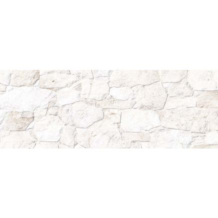 Topeka White Stone Wall Porcelain Tile - 320x890mm
