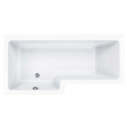 Carron Quantum Left Handed Acrylic Shower Bath - 1600x700mm