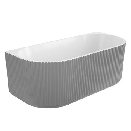 Light Grey Back to Wall Freestanding Bath – 1700x800mm
