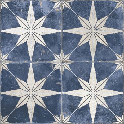 Fired Star Blue Reverse Matt Ceramic Tile - 450x450mm