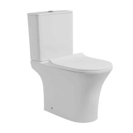 Rimless Close Coupled Toilet with Soft Close Seat