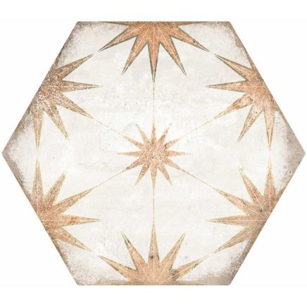 Elise Decor Cotto Hexagon Matt Porcelain Tile - 228x198mm