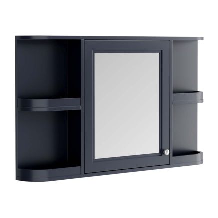 Mirrored Wall Cabinet in Midnight Grey - 1170mm