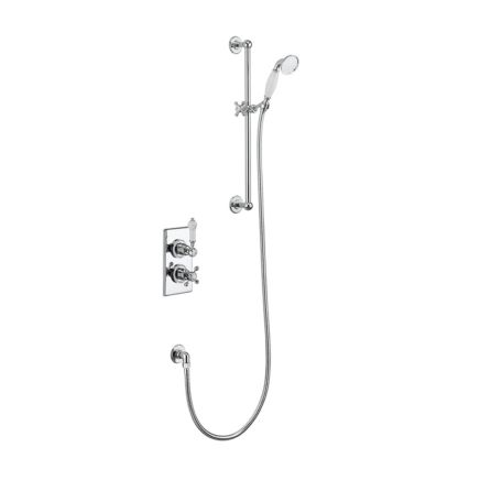 Thermostatic Single Outlet Concealed Shower Valve with Rail, Hose and Handset