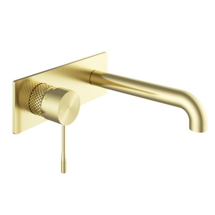 Gold Textured Wall Mounted Basin Tap