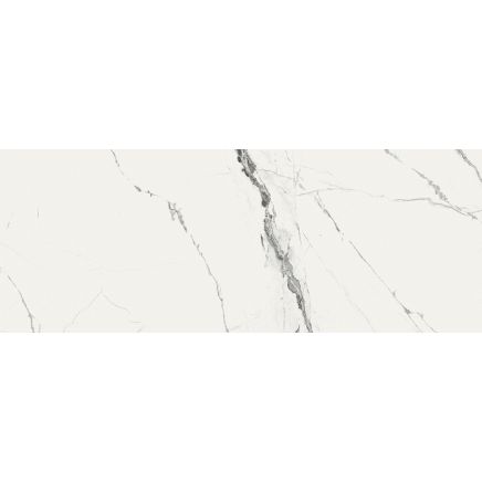 Glacier White Marble Gloss Porcelain Tile - 450x1200mm