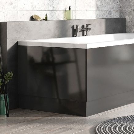 Titanium Grey Gloss End Bath Panel – 800mm