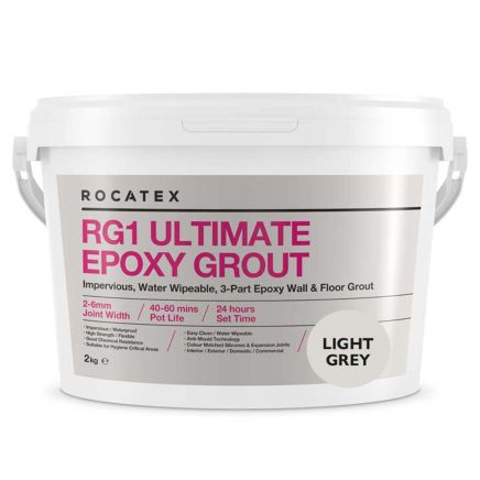 RG1 Ultimate Epoxy Grout (Walls & Floor) 2kg - Light Grey