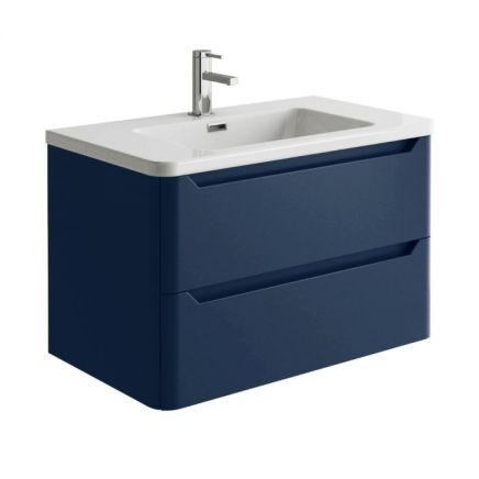 Wall Hung 800mm Vanity Unit in Royal Blue