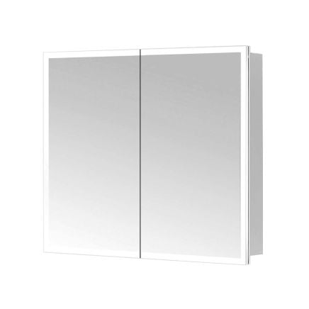 LED Mirrored Wall Double Cabinet - 800x700mm