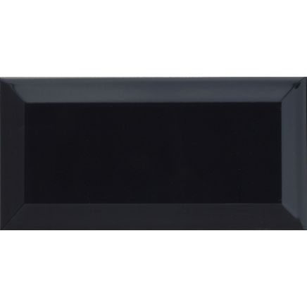 Metro Black Ceramic Brick Tile - 100x200mm