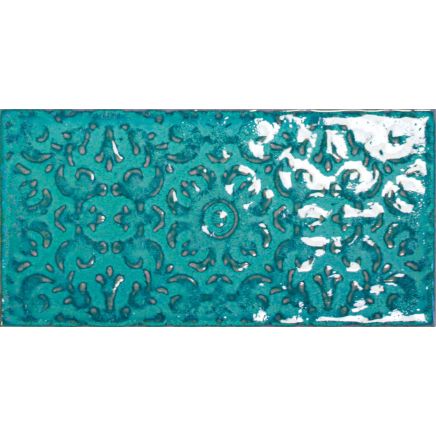 Zanzibar Turquoise Gloss Porcelain Brick Tile – 112x224mm