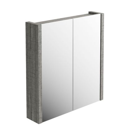750mm Double Mirrored Cabinet - Grey Ash