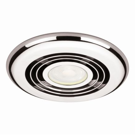 High Powered Inline LED Ceiling Fan - Chrome