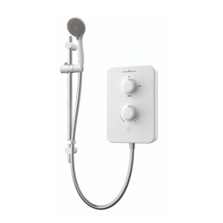 Gainsborough Slim Duo Electric Shower 9.5kW - Polar White