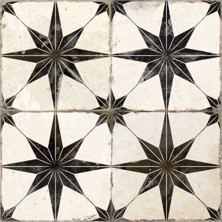 Hades Star Black Lappato Ceramic Tile - 450x450mm