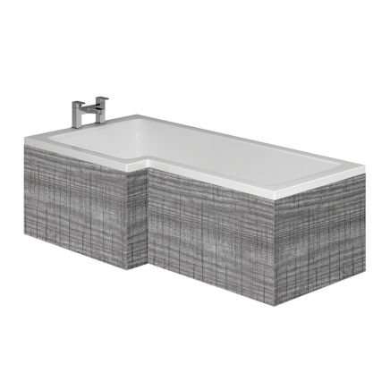 Grey Ash L-Shape Front Bath Panel – 1700mm