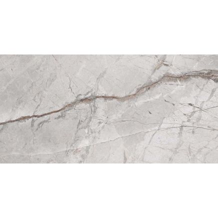 Quirrel Grey Marble Gloss Porcelain Tile - 600x1200mm