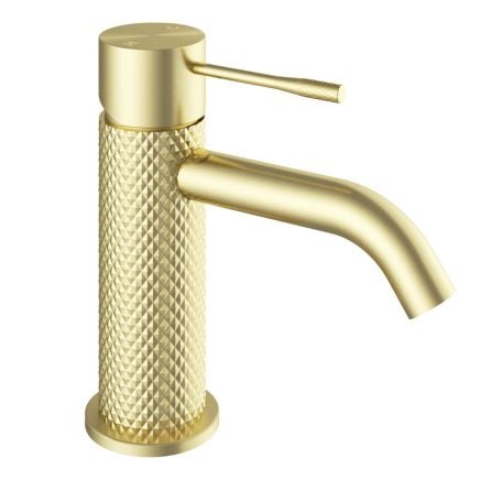 Champagne Gold Knurled Basin Tap