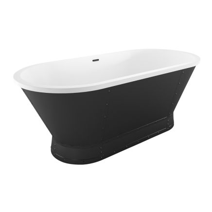 Black Freestanding Acrylic Bath - 1676x780mm