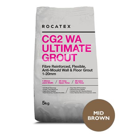 CG2 WA Ultimate Grout (for Walls & Floor) 5kg - Mid Brown